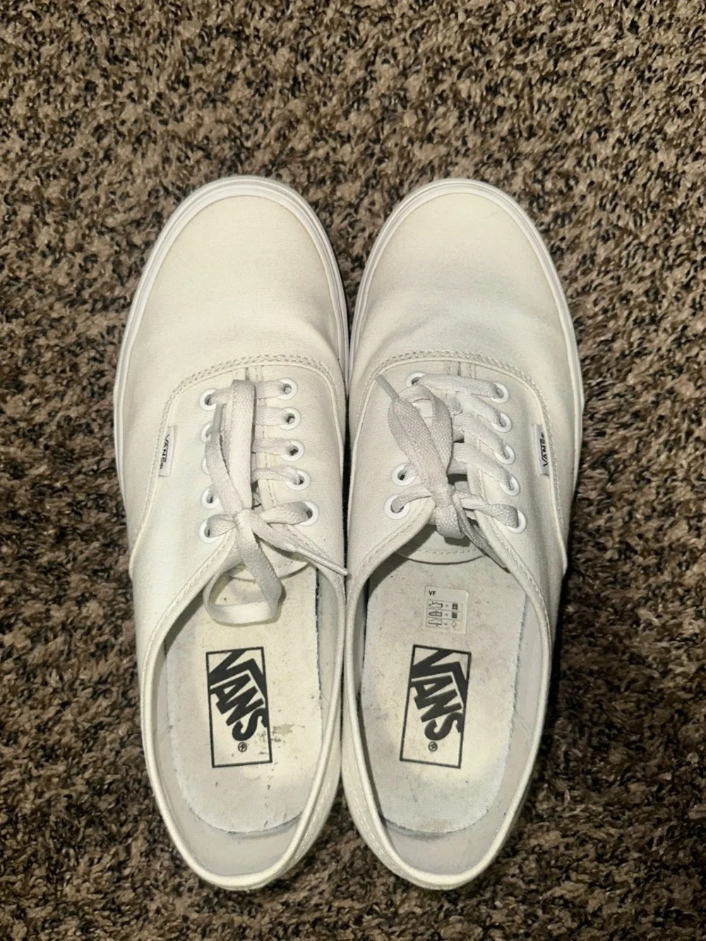 Vans White Canvas Low-Top Sneakers